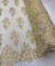Gold Sequin Embroidered Lace Fabric by the Yard, 54" Wide Floral Mesh Lace with Double Scalloped Edges